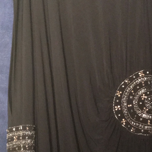 Black ankle length evening dress - Picture 3 of 6